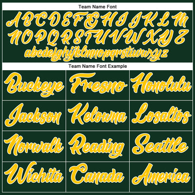 Custom Green Gold-White Authentic Baseball Jersey