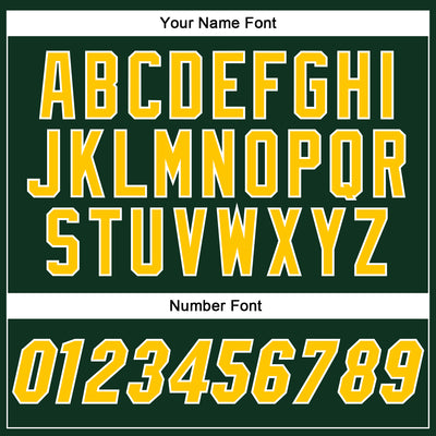 Custom Green Gold-White Authentic Baseball Jersey