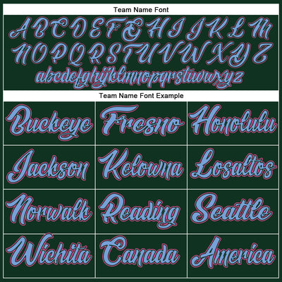 Custom Green Pink-Light Blue Authentic Baseball Jersey