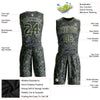 Custom Green Olive-Navy Round Neck Sublimation Basketball Suit Jersey