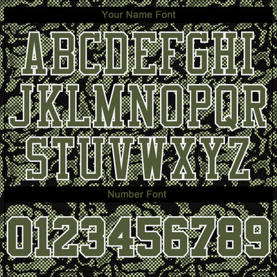 Custom Green Olive-Black Round Neck Sublimation Basketball Suit Jersey