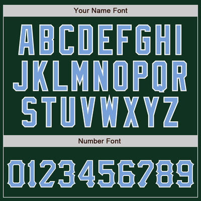 Custom Green Light Blue-White Authentic Baseball Jersey