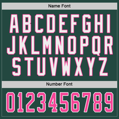 Custom Green Pink-White Hockey Jersey