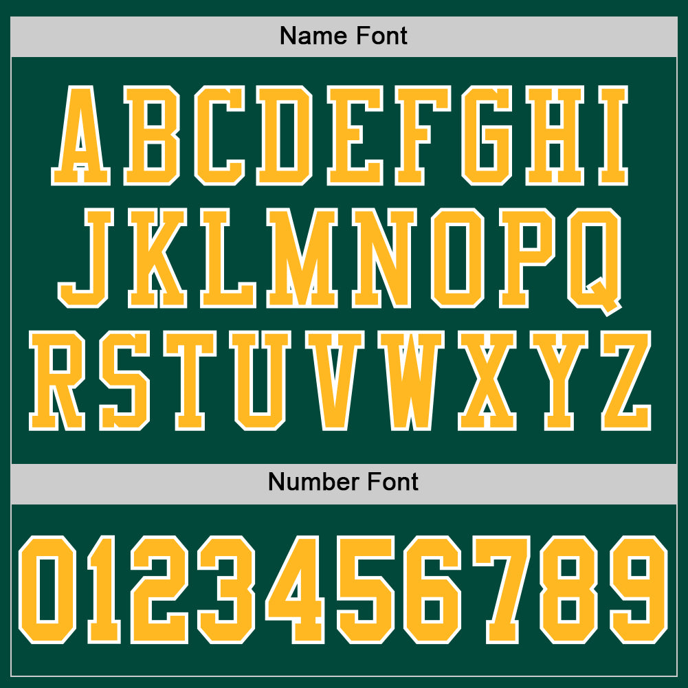 Custom Green Gold-White Mesh Authentic Football Jersey