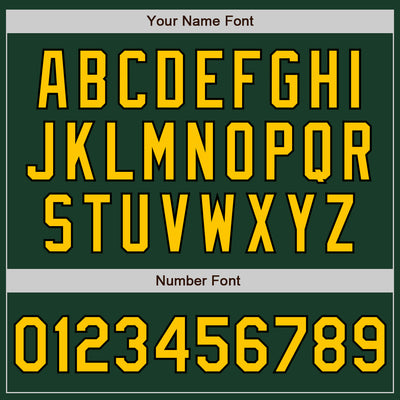 Custom Green Gold-Black Authentic Baseball Jersey