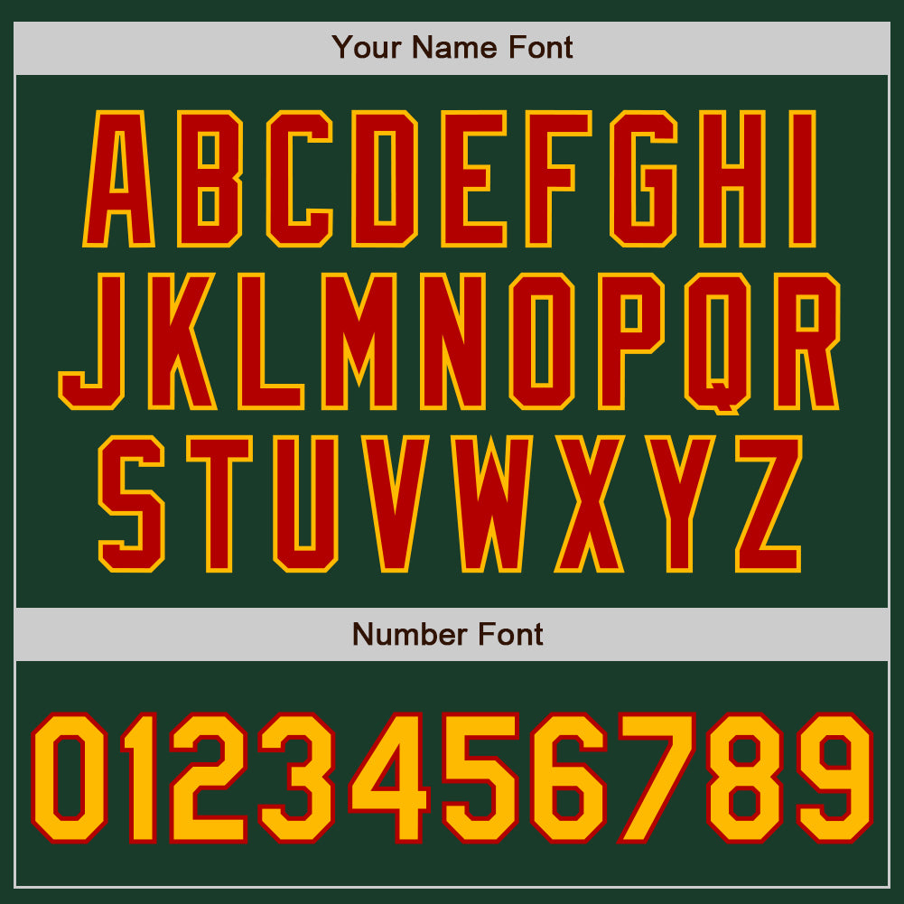 Custom Green Gold-Red Authentic Baseball Jersey