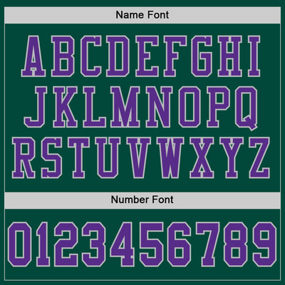 Custom Green Purple-Gray Mesh Authentic Football Jersey