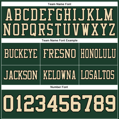 Custom Green City Cream-Black Authentic Football Jersey