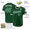 Custom Green Kelly Green-White Authentic Throwback Baseball Jersey