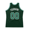 Custom Hunter Green Kelly Green-White Authentic Throwback Basketball Jersey