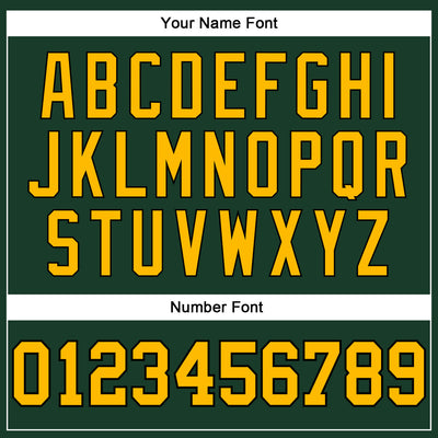 Custom Hunter Green Gold-Black Authentic Throwback Basketball Jersey