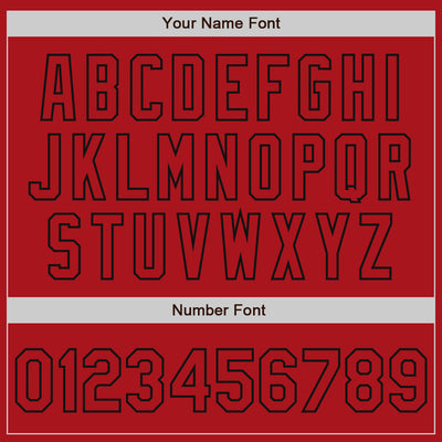 Custom Red Red-Black Bomber Full-Snap Varsity Letterman Jacket