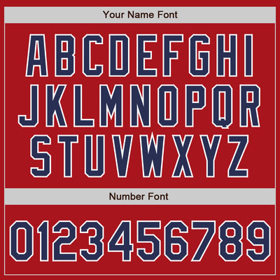 Custom Red Navy-White Bomber Full-Snap Varsity Letterman Jacket