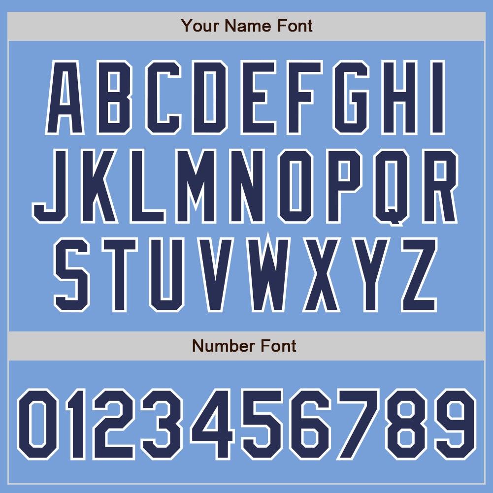 Custom Light Blue Navy-White Bomber Full-Snap Varsity Letterman Jacket