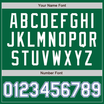 Custom Kelly Green White-Royal Bomber Full-Snap Varsity Letterman Jacket