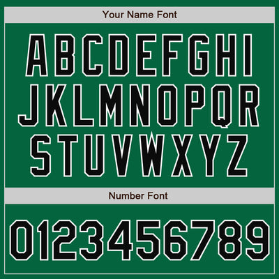 Custom Kelly Green Black-White Bomber Full-Snap Varsity Letterman Jacket