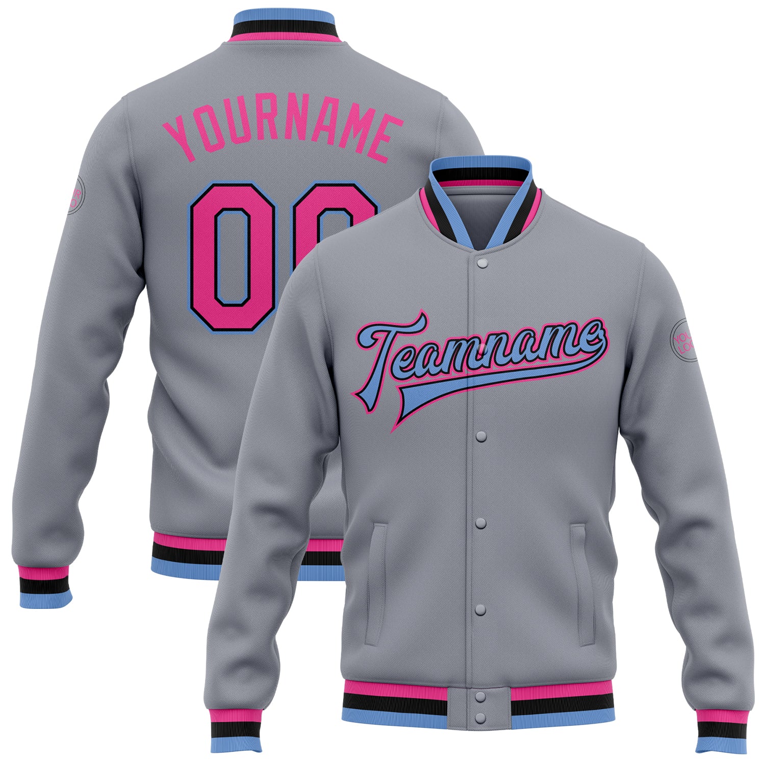 pink baseball jacket