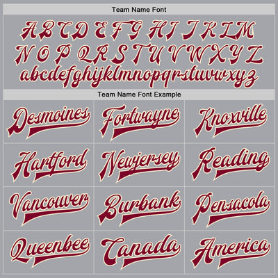 Custom Gray Maroon-Cream Bomber Full-Snap Varsity Letterman Jacket