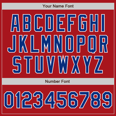 Custom Red Royal-White Bomber Full-Snap Varsity Letterman Two Tone Jacket