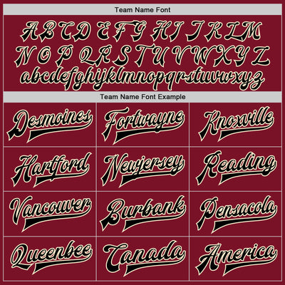 Custom Crimson Black-Cream Bomber Full-Snap Varsity Letterman Two Tone Jacket