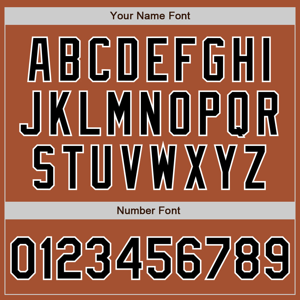 Custom Texas Orange Black-White Bomber Full-Snap Varsity Letterman Jacket