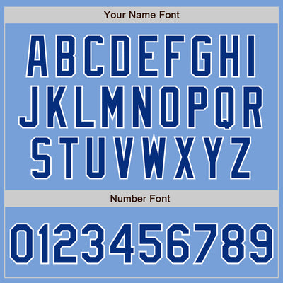 Custom Light Blue Royal-White Bomber Full-Snap Varsity Letterman Jacket