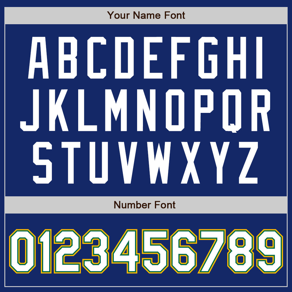 Custom Royal White Kelly Green-Gold Bomber Full-Snap Varsity Letterman Jacket