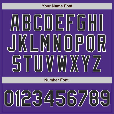 Custom Purple Black-Gray Bomber Full-Snap Varsity Letterman Jacket