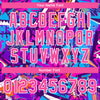 Custom Graffiti Pattern Pink-White Words 3D Bomber Full-Snap Varsity Letterman Jacket