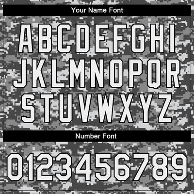 Custom Camo White-Black 3D Bomber Full-Snap Varsity Letterman Salute To Service Jacket