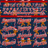 Custom Navy Red-White Christmas 3D Bomber Full-Snap Varsity Letterman Jacket