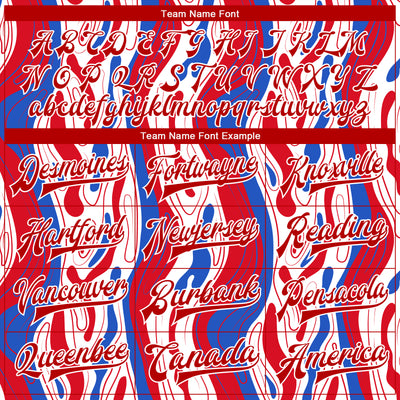 Custom Figure Red-Royal 3D Pattern Design Bomber Full-Snap Varsity Letterman Jacket