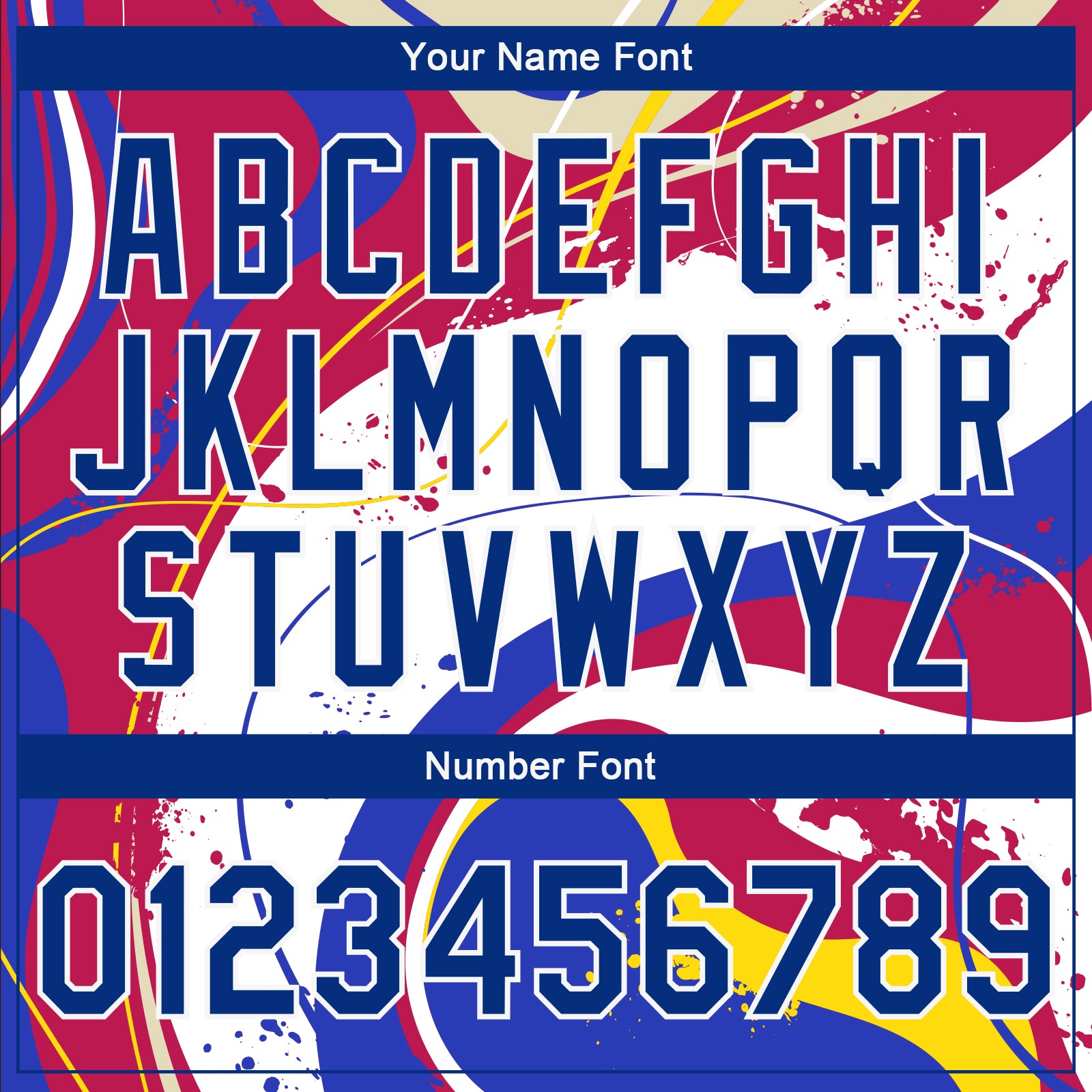 Custom Figure Royal-Red 3D Pattern Design Bomber Full-Snap Varsity Letterman Jacket