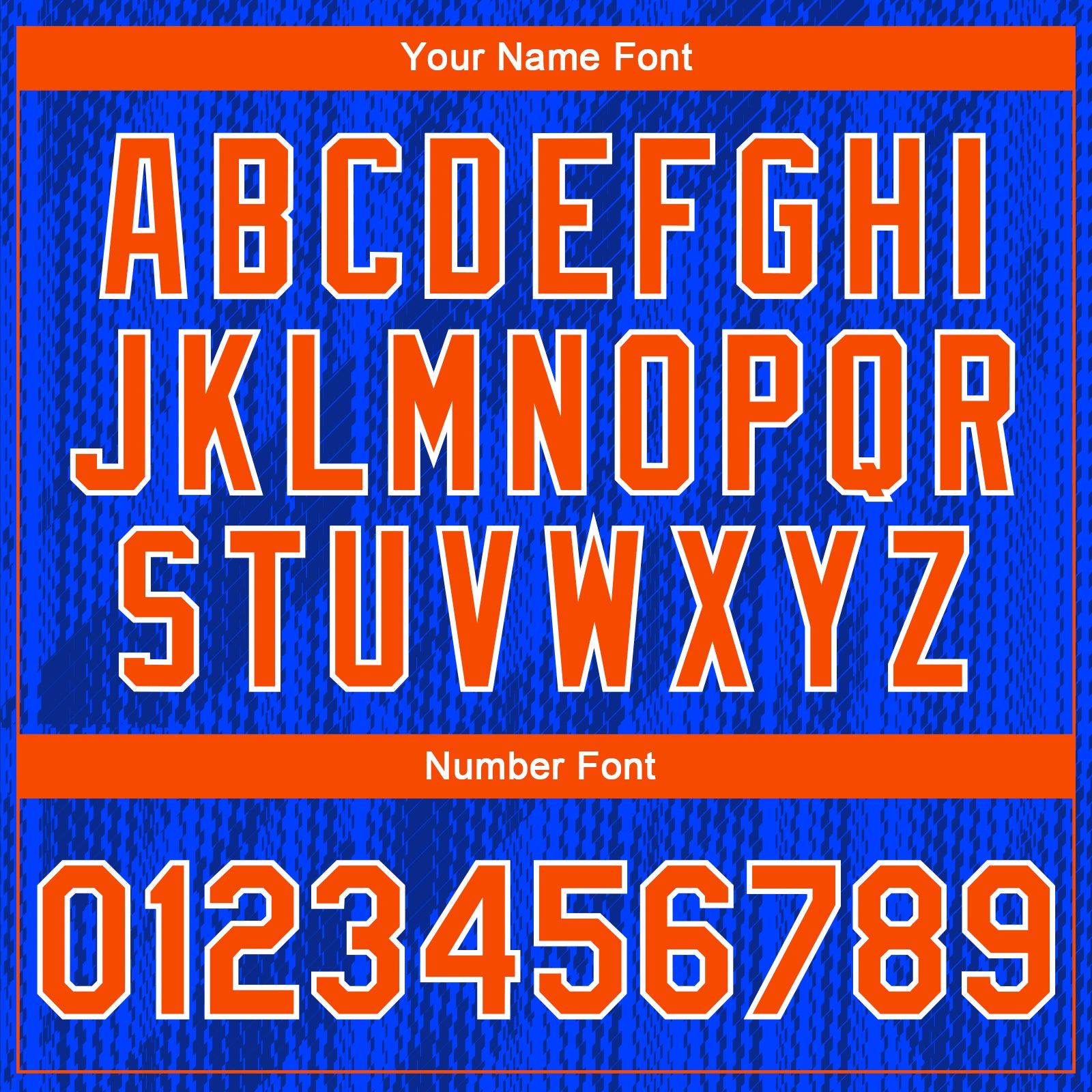 Custom Royal Orange-Navy 3D Pattern Design Bomber Full-Snap Varsity Letterman Jacket