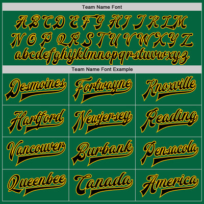 Custom Kelly Green Black-Gold Bomber Full-Snap Varsity Letterman Jacket