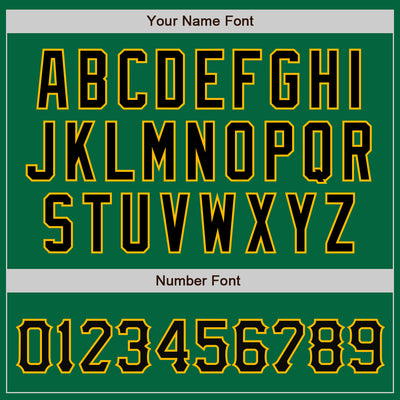 Custom Kelly Green Black-Gold Bomber Full-Snap Varsity Letterman Jacket