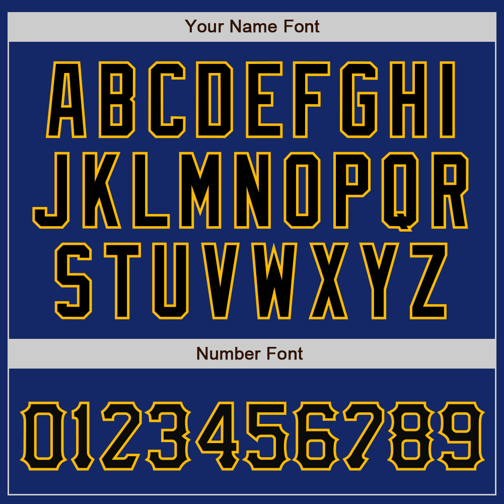 Custom Royal Black-Gold Bomber Full-Snap Varsity Letterman Jacket