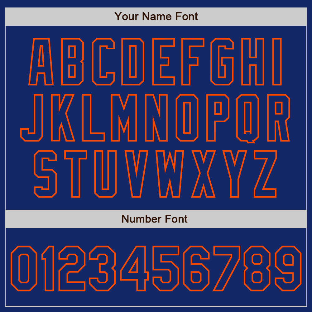 Custom Royal Royal-Orange Bomber Full-Snap Varsity Letterman Jacket