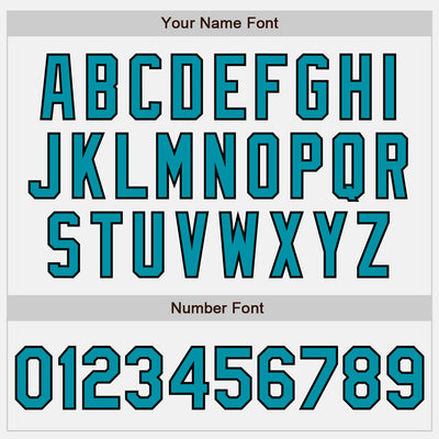 Custom White Teal Pinstripe Teal-Black Bomber Full-Snap Varsity Letterman Jacket