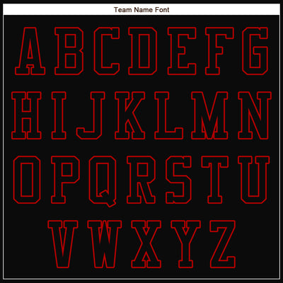 Custom Black Black-Red Bomber Full-Snap Varsity Letterman Jacket