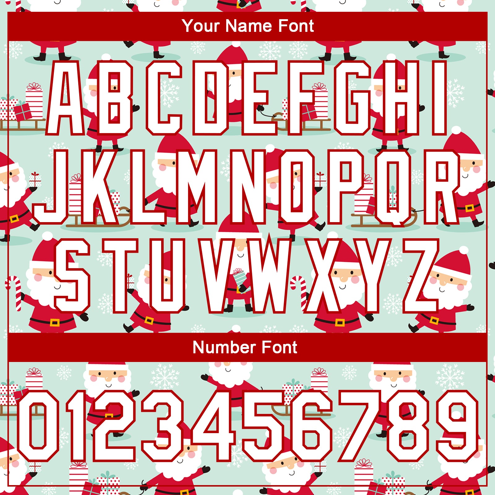 Custom Pea Green White-Red Christmas 3D Bomber Full-Snap Varsity Letterman Jacket