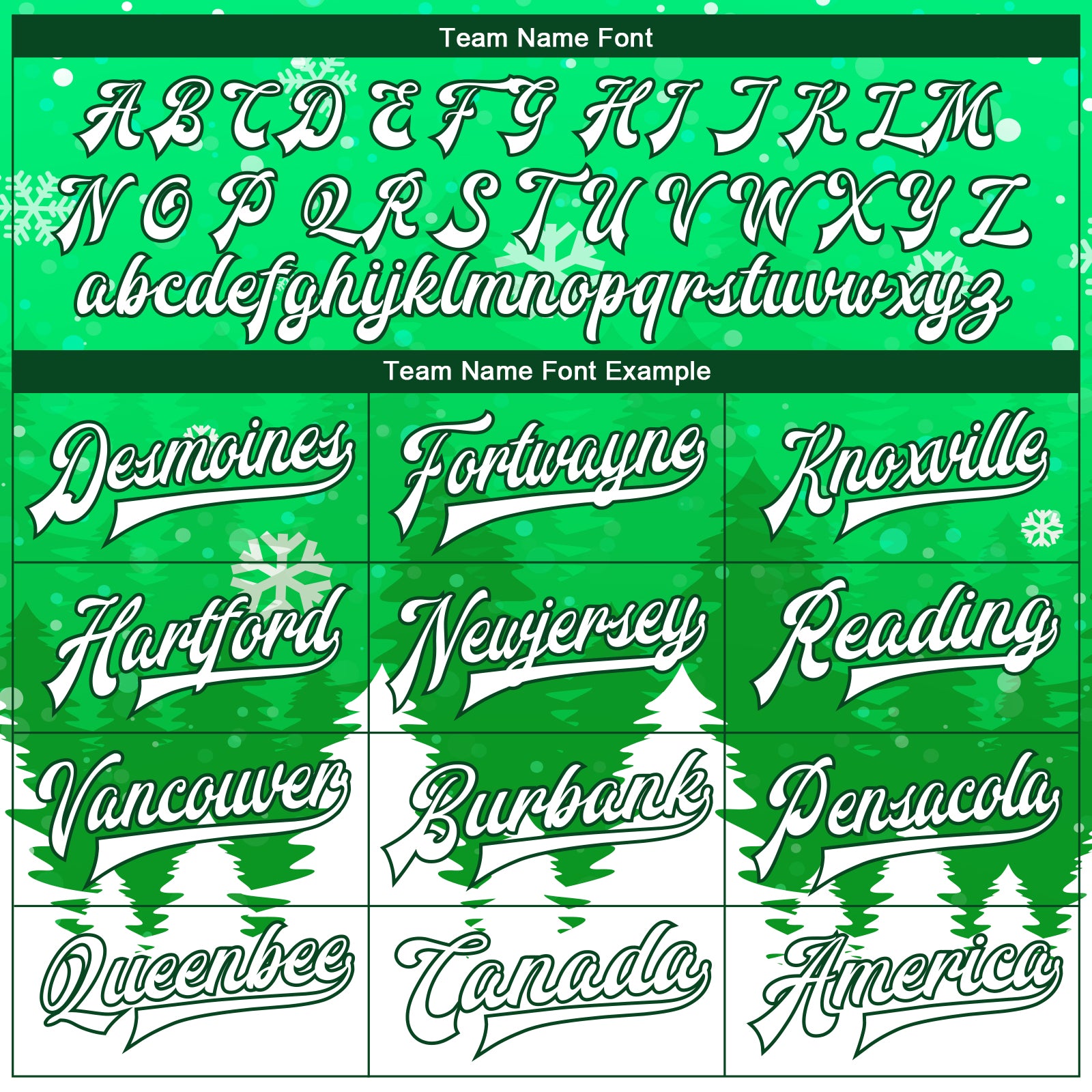 Custom Kelly Green White Christmas 3D Bomber Full-Snap Varsity Letterman Jacket