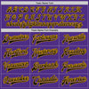 Custom Purple Black-Gold Bomber Full-Snap Varsity Letterman Two Tone Jacket