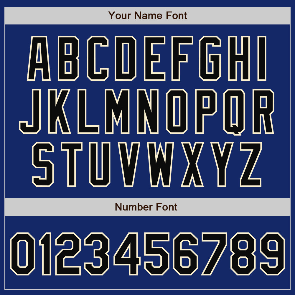 Custom Royal Black-Cream Bomber Full-Snap Varsity Letterman Jacket