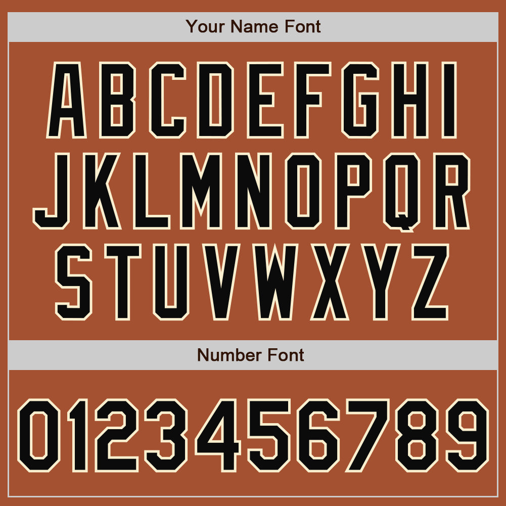 Custom Texas Orange Black-Cream Bomber Full-Snap Varsity Letterman Jacket