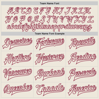 Custom Cream Cream-Maroon Bomber Full-Snap Varsity Letterman Jacket