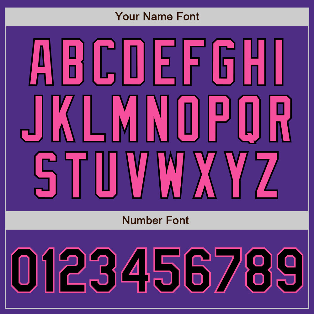 Custom Purple Black-Pink Bomber Full-Snap Varsity Letterman Jacket