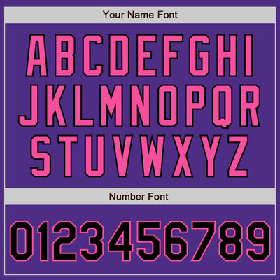 Custom Purple Black-Pink Bomber Full-Snap Varsity Letterman Jacket