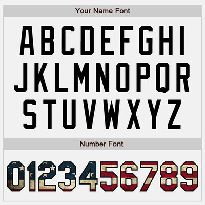 Custom White Vintage USA Flag-Black Bomber Full-Snap Varsity Letterman Jacket