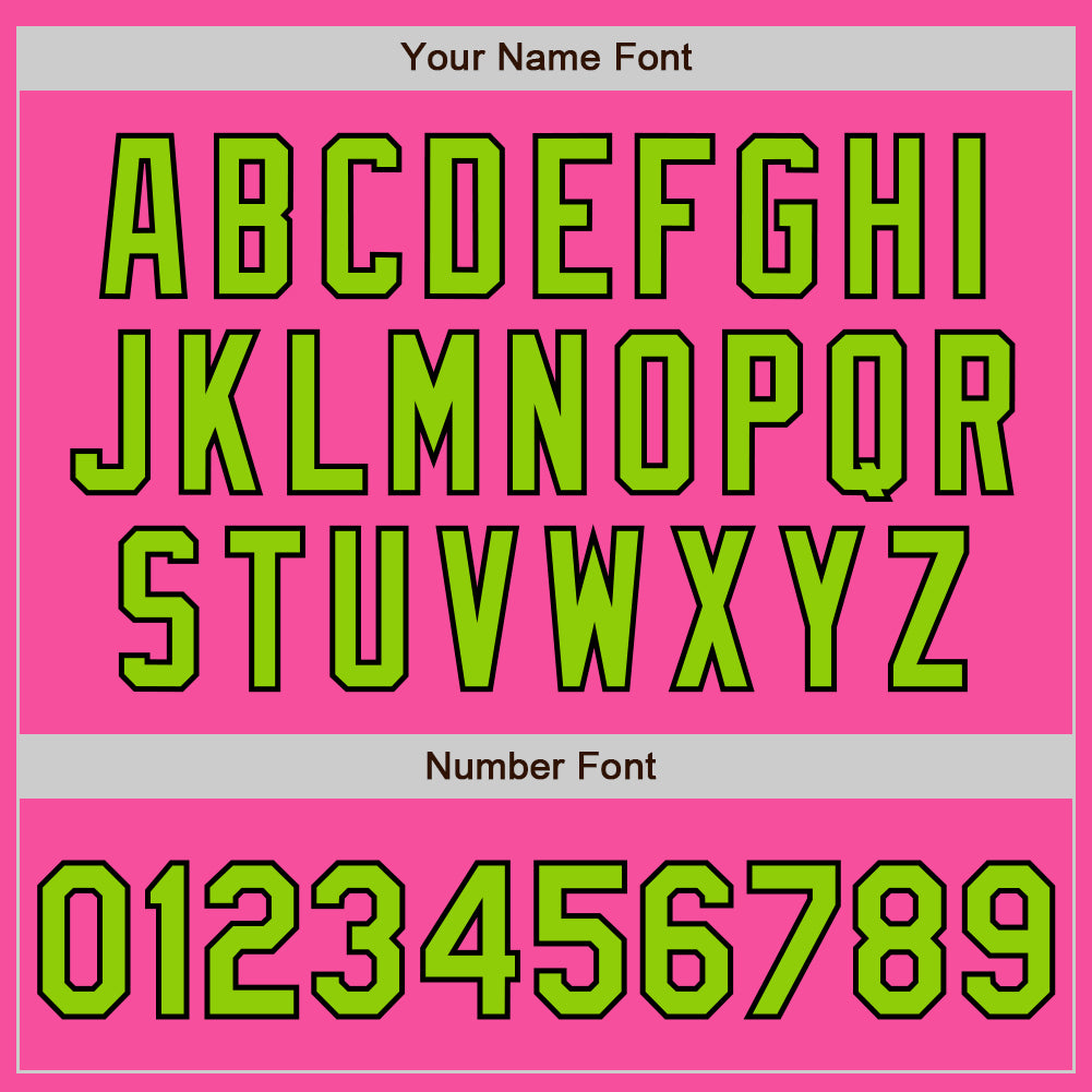 Custom Pink Neon Green-Black Bomber Full-Snap Varsity Letterman Jacket